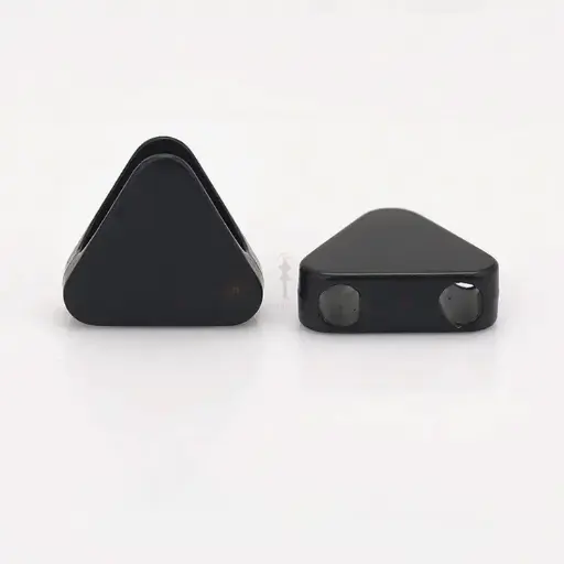 [M1075 MATT BLACK] Two-Hole Flat-Rounded Circular Shape End Cap