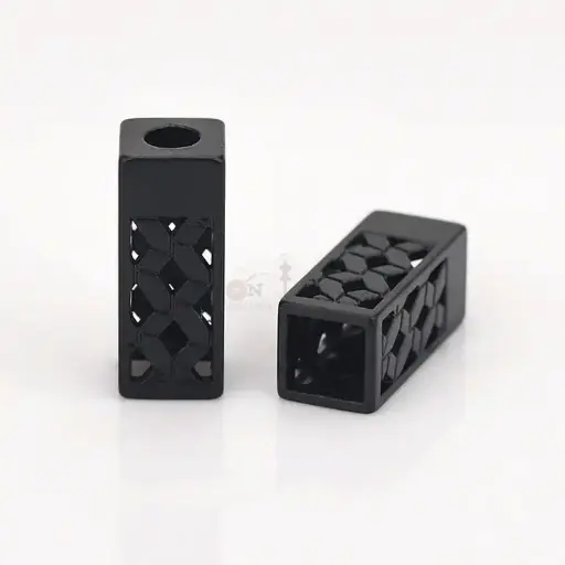 [M1181 MATT BLACK] Geometric Design Rectangular Shape End Cap 