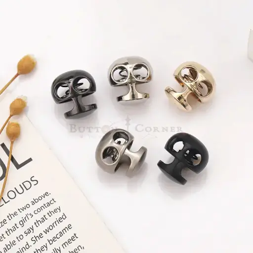 Double-Hole Spring-Loaded Mechanism Cord Lock