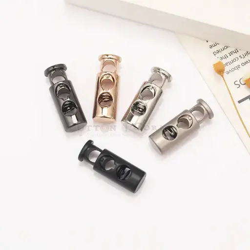 Adjustable Double-Hole Spring-Loaded Drawstring Cord Lock