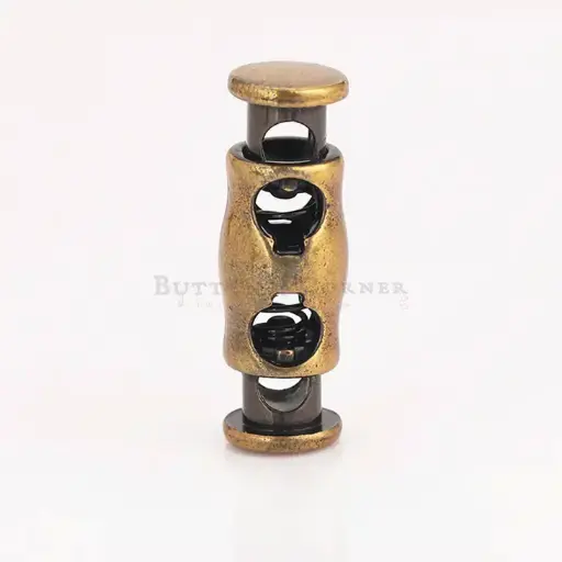 [T5132 ANCEINT GOLD] Ancient Gold Plated Dual-Plunger Cord Stopper