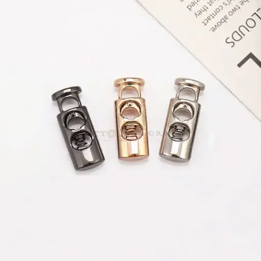 Dual-Hole Adjustable Spring-Loaded Drawstring End Cap
