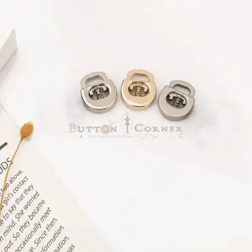 Rounded Metal Cord Lock With Webbing Loop