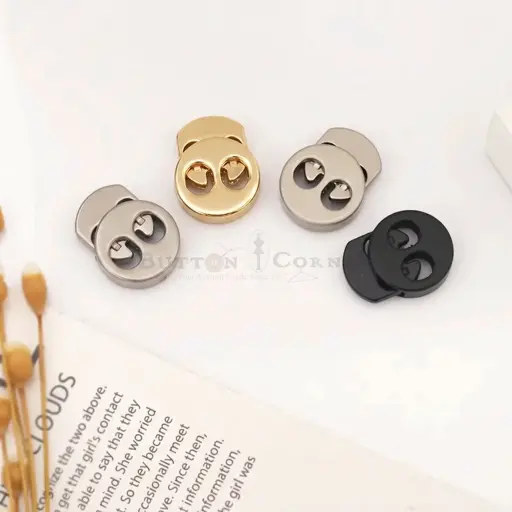 Adjustable Minimalist Circular Shape Dual-Hole Cord Lock