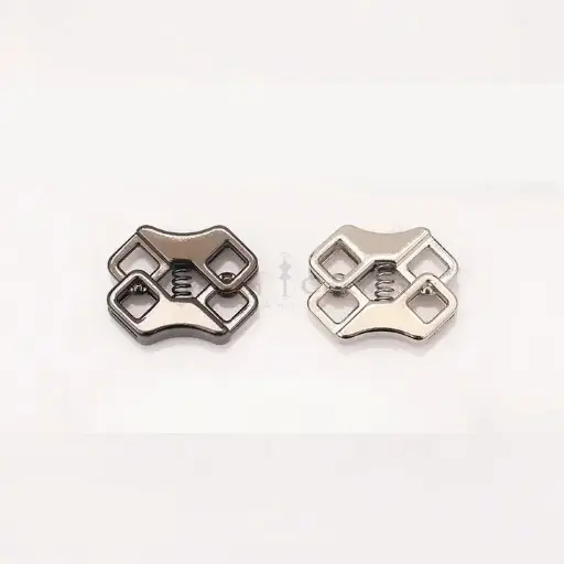 Geometric Shape Dual-Slot Spring Cord Lock 
