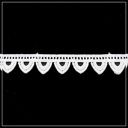 [AF19016-WHITE] One Side Border Shuttle Lace