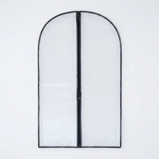 [SC1033] 50" Inch Transparent Suit Cover With Black Piping