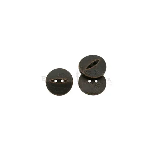 [WB213 DARK WALNUT] Two-Hole Cats-Eye Wooden Button