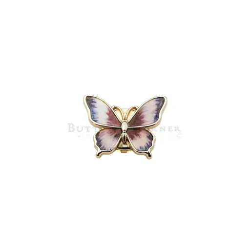 [M6027 GOLD] Artisan Butterfly Design Fancy Cover Button