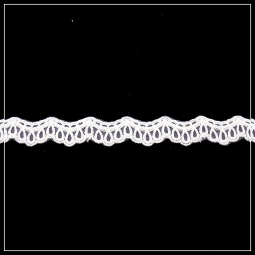 [AF996655-WHITE] One Side Border Net Lace