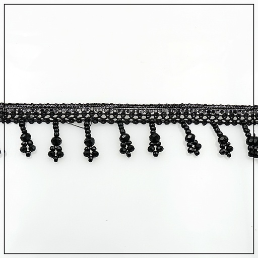 Metallic Yarn Glass Beads Hanging Lace