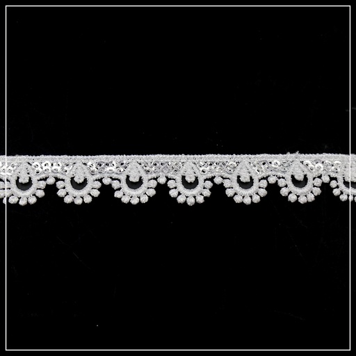 One Side Border Sequence Lace