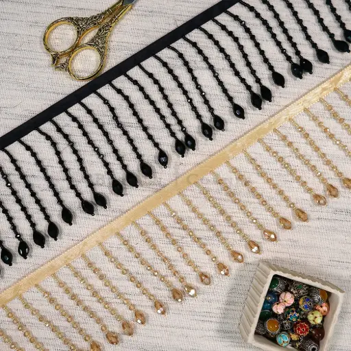 Fancy Glass Bead Hanging Lace