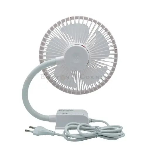 [MODE-F6 WHITE] Three-Gear Touch Control Mini Fan with Magnetic Mount