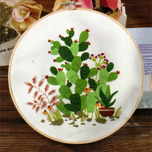 [N1129] Cactus Plant Hand Embroidery Kit