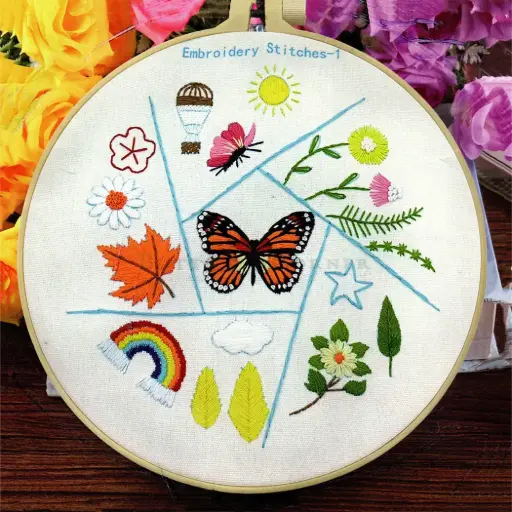 [N1141] Multi Pattern Hand Embroidery Kit