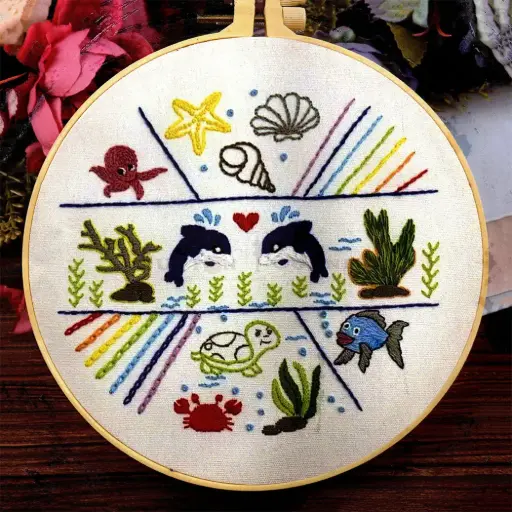 [N1143] Multi Design Hand Embroidery Kit
