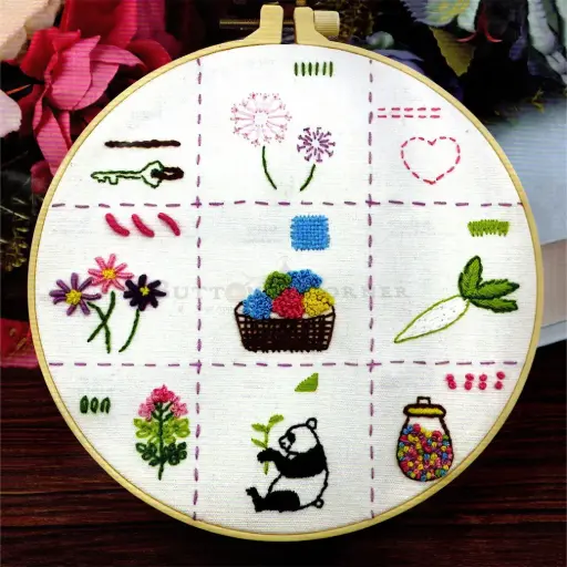 [N1136] Multi Design Hand Embroidery Kit