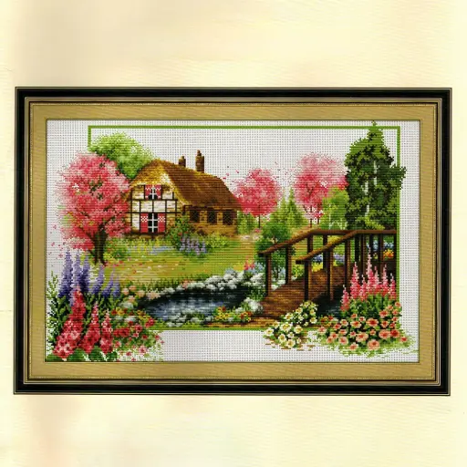 [MD-60716/G0147] Classic Cottage Life Theme Cross Stitch Kit