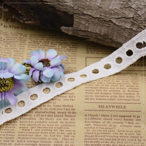 [D8886-WHITE] Shuttle Joined Lace