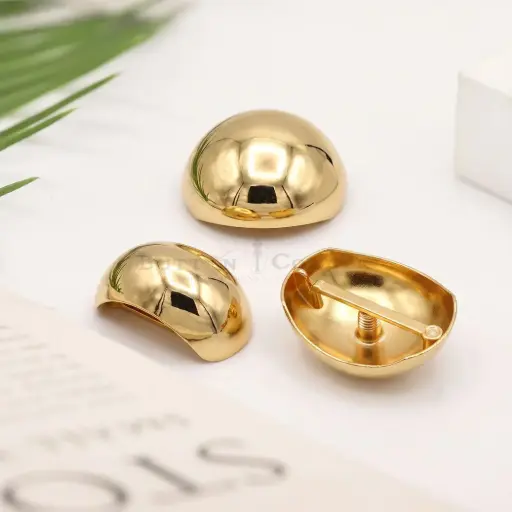 [B3355 GOLD] Semi-Circular Shell Shape Classic Scarf Holder