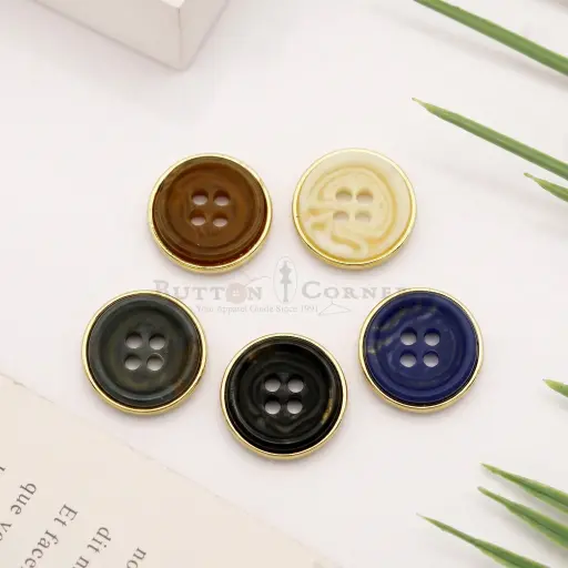 Two-Part Textured Accent 4-Hole Suiting Button