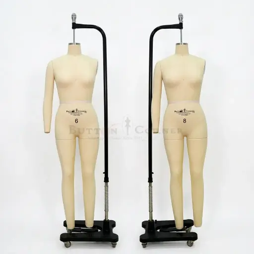 Semi Pin-able Full Body Female Dress Form Mannequin with Detachable Legs