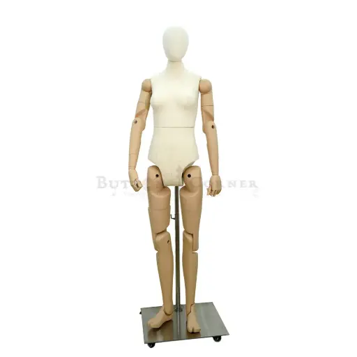 [FDMF] Realistic Posable Female Display Mannequin with Half-Body Fabric Covering