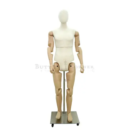 [FDMM] Realistic Posable Male Display Mannequin with Half-Body Fabric Covering