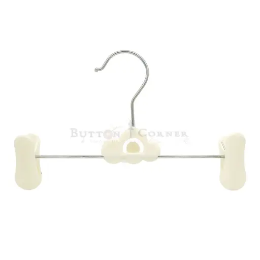 [609W WHITE] Adjustable Clip Cloud-Shaped Bottom Hanger for Baby Garments