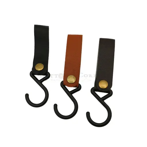 Multi-Purpose S-shaped Auxiliary Hook in PU Leather Band