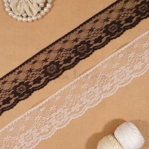 Scalloped Floral Mesh Edging Embroidery Net Lace