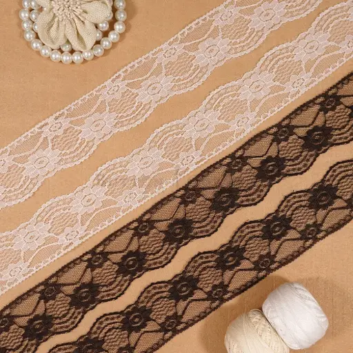 Delicate Blooming Floral Net Mesh Embroidery Lace