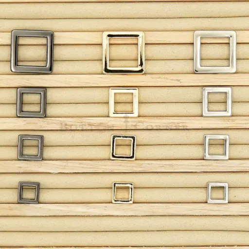 Square Shape 2 Hole Metal Button