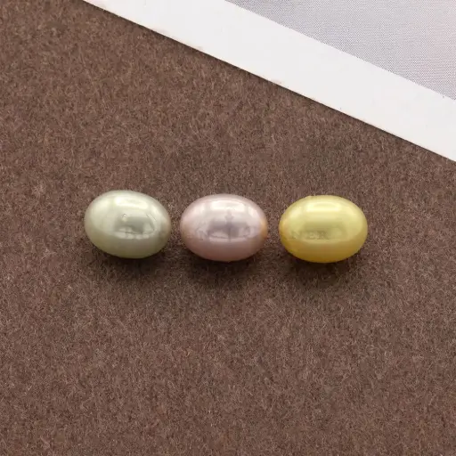Minimalist Style Cultured Freshwater Pearl Oval Shank Button