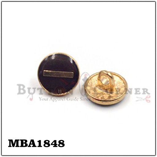 [MBA1848-GOLD BROWN] Center Line Metal Shirt Button