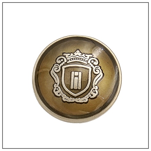 [78503-2-GOLD BROWN] Center Design Metal Suiting Button