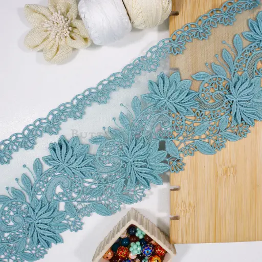 Embroidery Thread Blooming Blossom Design Shuttle Net Lace