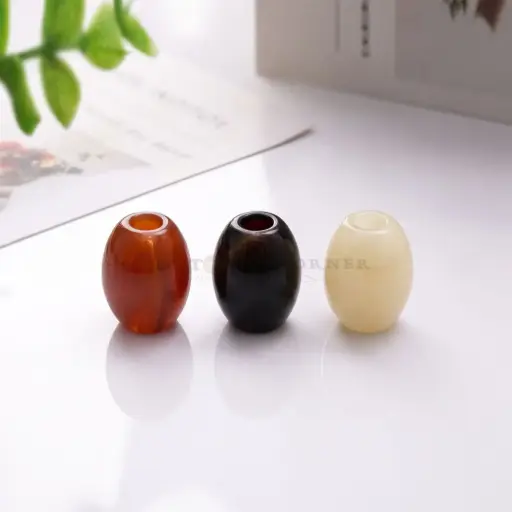 Smooth Oval Shape Resin Drawstring End Cap