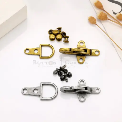 Spring-Loaded Duckbill Lever Buckle Clasp Toggle Button