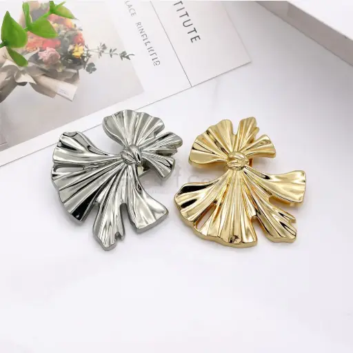 50mm Ginkgo Leaf Style Scarf Buckle