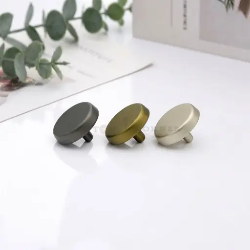 Flat Smooth Surface Downhole Loop Metal Shirt Button
