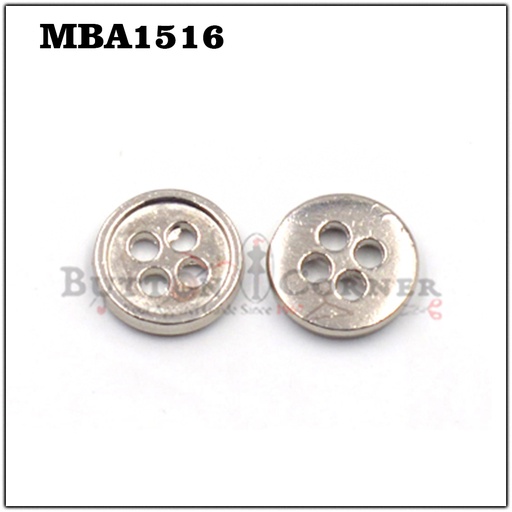 4 Hole Plain Metal Shirt Button