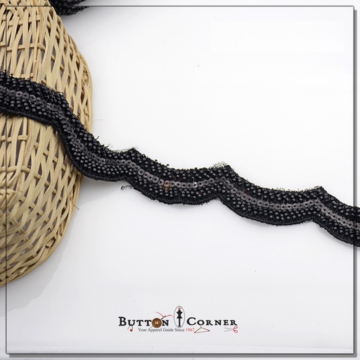 Fancy Glass Beads Lace