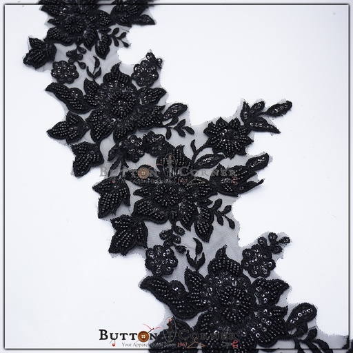 Fancy Glass Beads Motive Lace