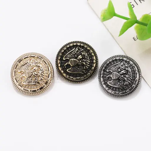 US Great Seal Crest Military Style Metal Suiting Button