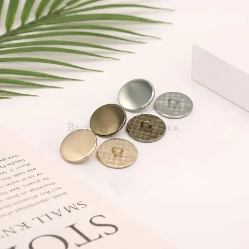 Flat Surface Classic Finish with Downhole Loop Metal Suiting Button