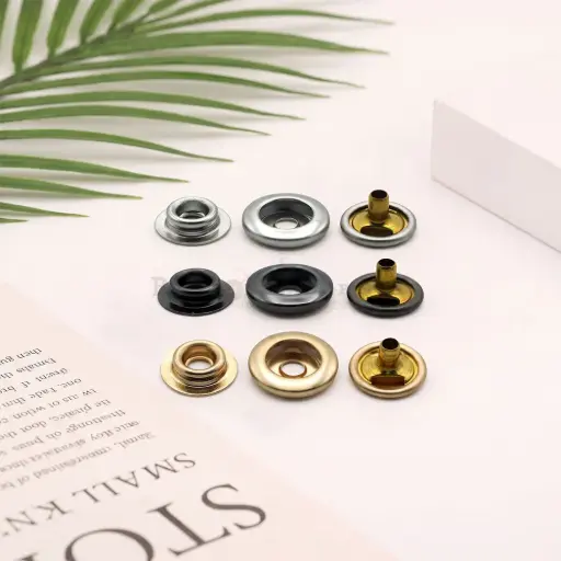 Premium Smooth 3-Down Parts Metal Snap Button