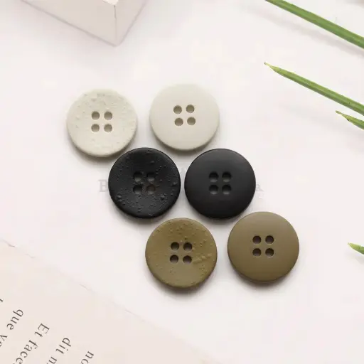 Irregular Shape Textured Surface 4-Hole Suiting Button