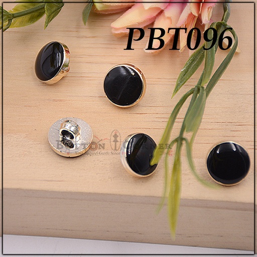 [PBT096 BLACK] Plastic Fancy Shank Button